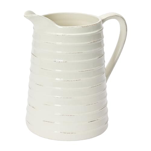 Ceramic vases styled on a shelf