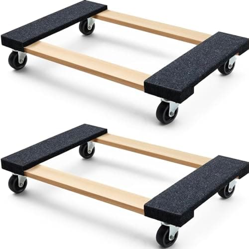 A moving dolly loaded for transporting heavy items