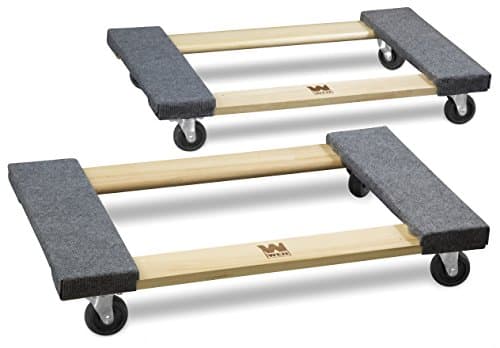 A moving dolly loaded for transporting heavy items