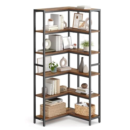 A styled shelf with vases, books, and ceramics