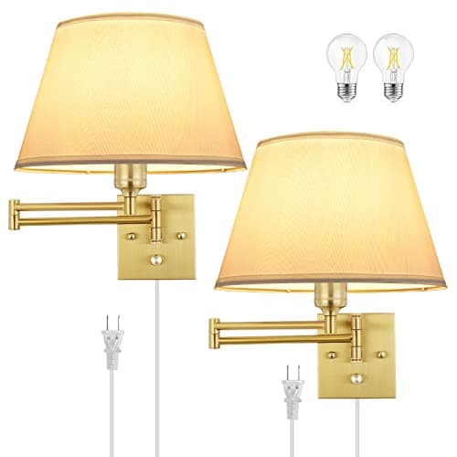 A table lamp casting warm light on a side table