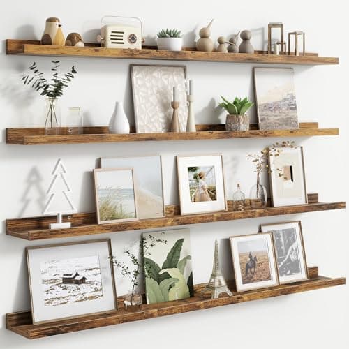A styled bookshelf with books and decor