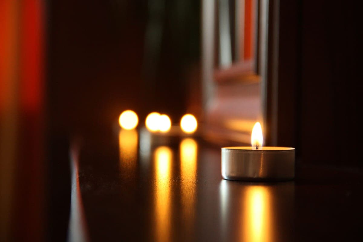 Candles arranged as cozy home decor