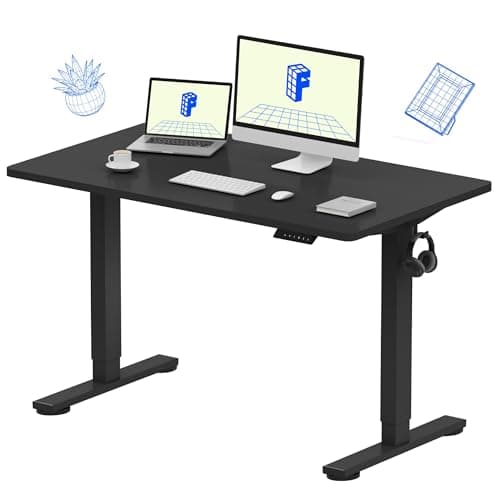 A home-office desk and chair in a warm workspace