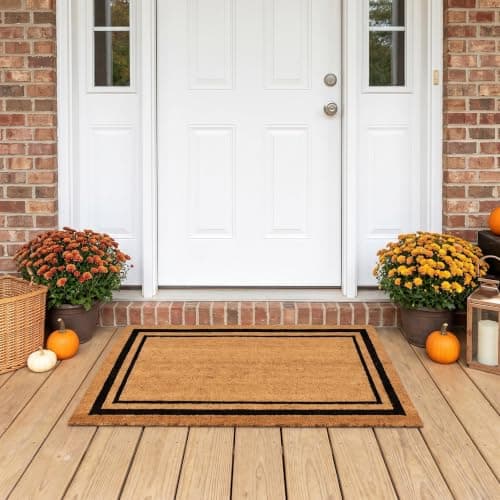 A welcoming entryway with a console and mirror