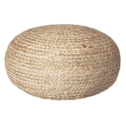 Woven storage baskets on an organized shelf